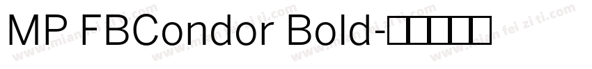 MP FBCondor Bold字体转换
